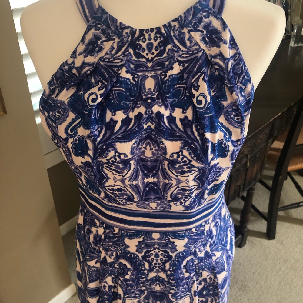 Blue print dress - Picture 3 of 3
